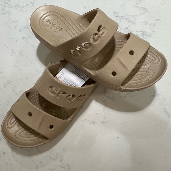Crocs Kids Tan Sandals - Picture 1 of 8